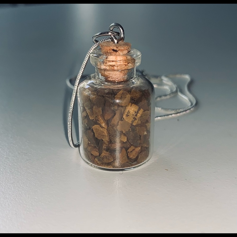 Tigers eye jar necklace